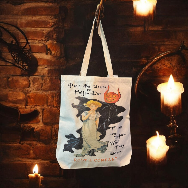 Root and Company - Halloween Vintage Goblin Canvas Tote Bag