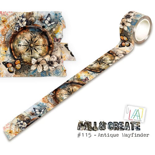 AALL and Create - Layer-It-Up Collection - Washi Tape - Antique Wayfinder