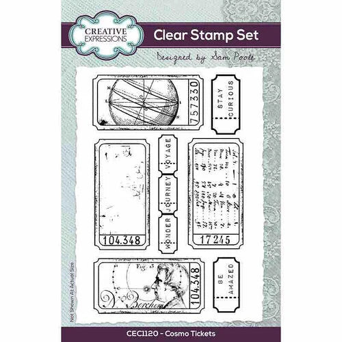 Creative Expressions - Sam Poole - Clear Photopolymer Stamps - Cosmo Tickets