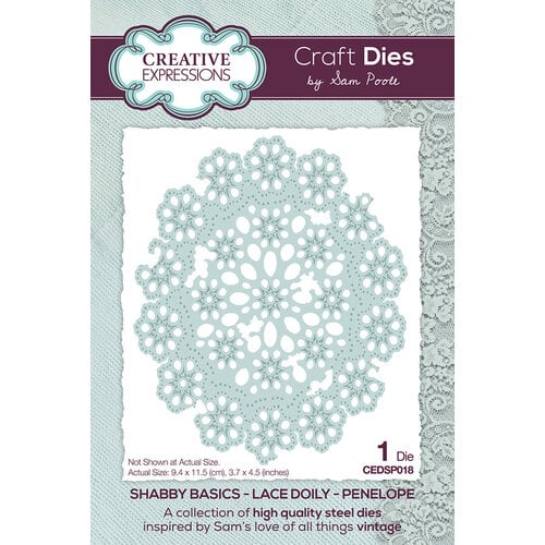 Creative Expressions - Shabby Basics Collection - Craft Dies - Lace Doily - Penelope