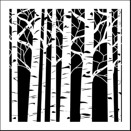 The Crafter's Workshop - 12 x 12 Stencils - Aspen Trees