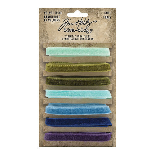 Tim Holtz - Idea-ology - Velvet Trims - Cool