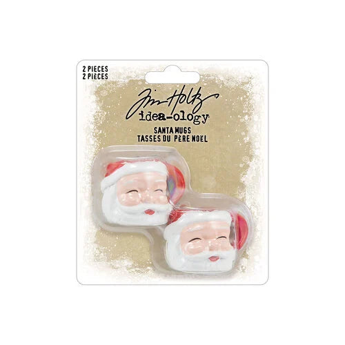 Tim Holtz - Idea-ology - Christmas - Mini Santa Mugs