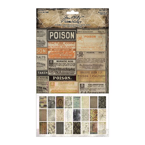 Tim Holtz - Idea-ology - Halloween - 6 x 10 Backdrops