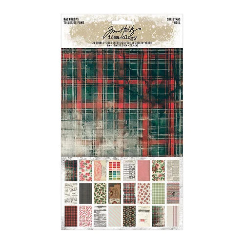 Tim Holtz - Idea-ology - Christmas - 6 x 10 Backdrops