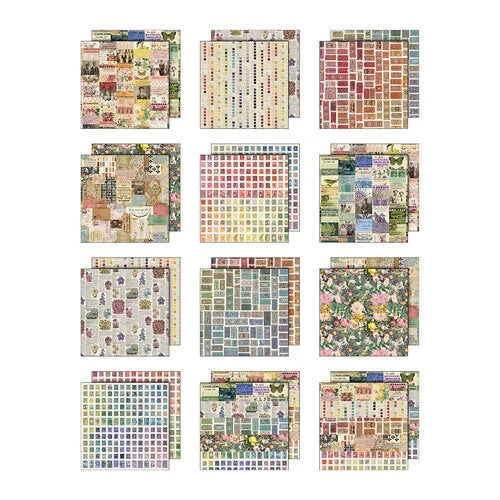 Tim Holtz - Idea-ology - Palette Collection - 12 x 12 Paper Pack - Multi