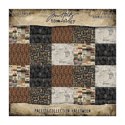Tim Holtz - Idea-ology - Palette Collection - 12 x 12 Paper Pack - Halloween