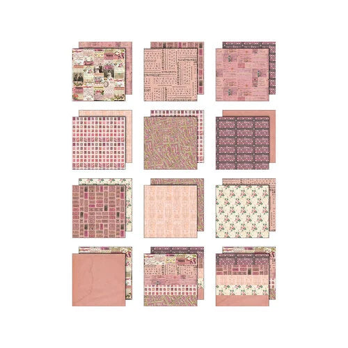 Tim Holtz - Idea-ology - Palette Collection - 8 x 8 Paper Pack - Pink