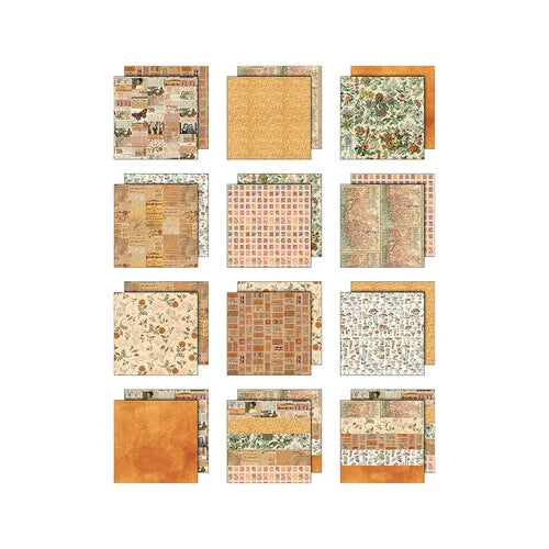 Tim Holtz - Idea-ology - Palette Collection - 12 x 12 Paper Pack - Orange