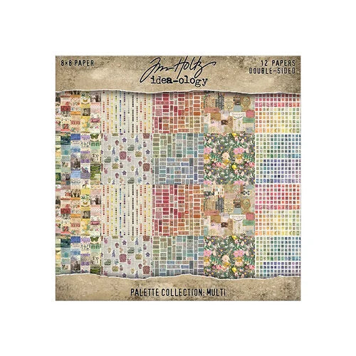 Tim Holtz - Idea-ology - Palette Collection - 8 x 8 Paper Pack - Multi