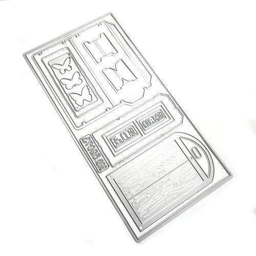 Elizabeth Craft Designs - Hinged to the Past Collection - Dies - Shielded Window