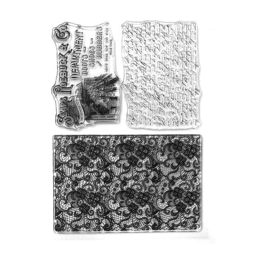 Elizabeth Craft Designs - Mr. and Mrs. Collection - Clear Photopolymer Stamps - Laced