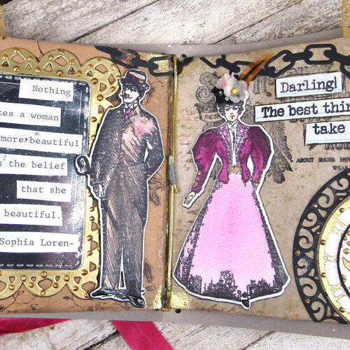 Elizabeth Craft Designs - Mr. and Mrs. Collection - Mr. and Mrs. Die and Clear Photopolymer Stamp Set