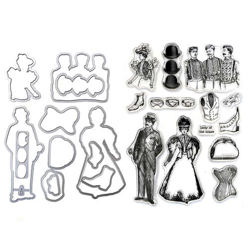 Elizabeth Craft Designs - Mr. and Mrs. Collection - Mr. and Mrs. Die and Clear Photopolymer Stamp Set