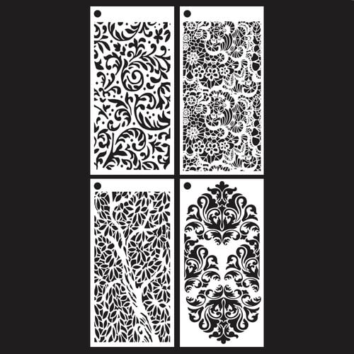 Elizabeth Craft Designs - Hinged to the Past Collection - Journal Stencils 6