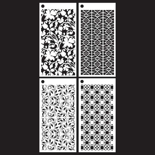 Elizabeth Craft Designs - Mr. and Mrs. Collection - Stencils - Journal Stencils 7