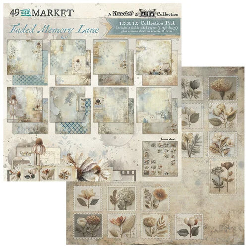 49 and Market - Faded Memory Lane - 12 x 12 Paper Pack