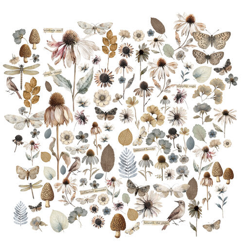 49 and Market - Faded Memory Lane - Ephemera - Laser Cuts - Wildflowers