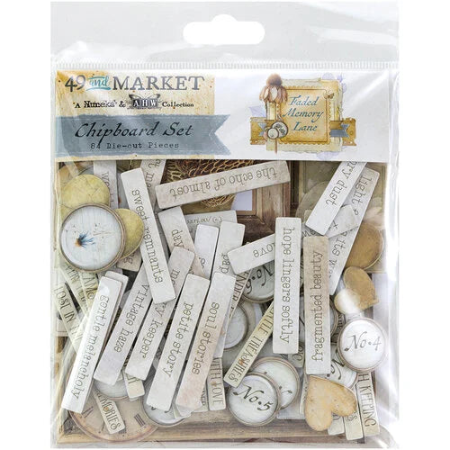 49 and Market - Faded Memory Lane - Chipboard Set