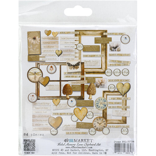 49 and Market - Faded Memory Lane - Chipboard Set