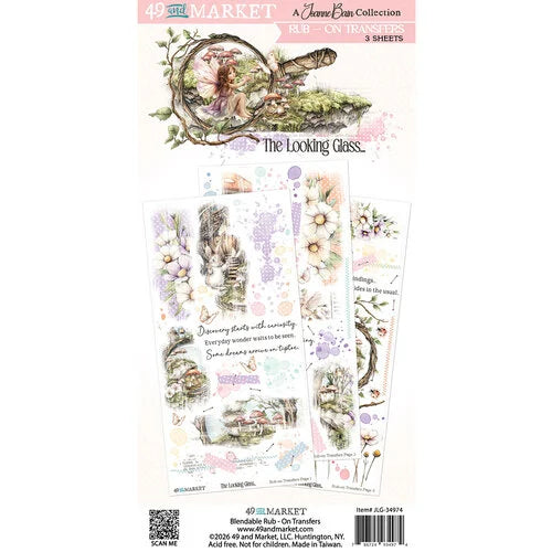 49 And Market - The Looking Glass - 6 x 12 Blendable Rub-On Transfers