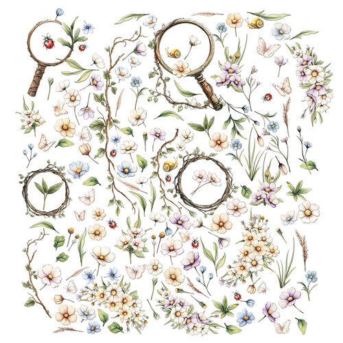 49 And Market - The Looking Glass - Ephemera - Laser Cut - Wildflowers