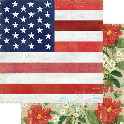 Fancy Pants Designs - Fireworks and Freedom Collection - 12 x 12 - Stars and Stripes