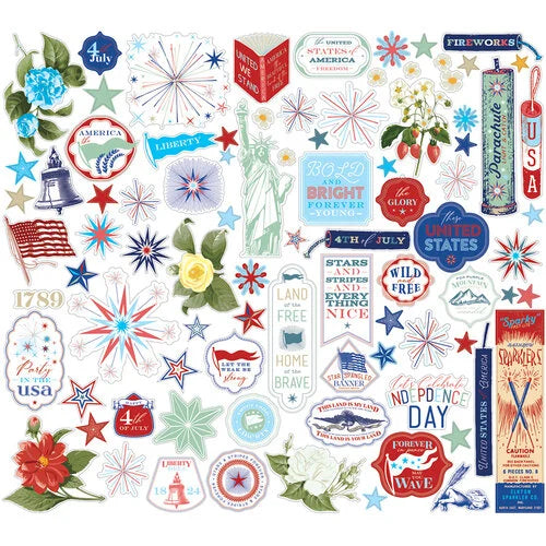 Fancy Pants Designs - Fireworks and Freedom Collection - Ephemera