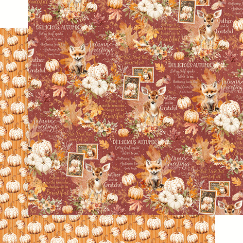 Graphic 45 - Autumn Greetings Collection - 12 x 12 Double Sided Paper - Change Is Beautiful