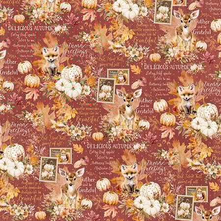 Graphic 45 - Autumn Greetings Collection - 12 x 12 Double Sided Paper - Change Is Beautiful