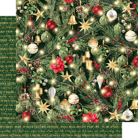Graphic 45 - Merry & Bright Collection - 12 x 12 Double Sided Paper - Joys Of The Season