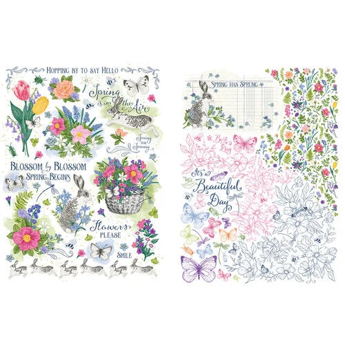 Graphic 45 - Spring Is In The Air Collection - Rub-On Transfers