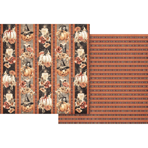 Graphic 45 - Ghostly Greetings - 12 X 12 Double Sided Paper - Sit For A Spell