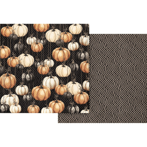 Graphic 45 - Ghostly Greetings - 12 X 12 Double Sided Paper - Hanging Pumpkins