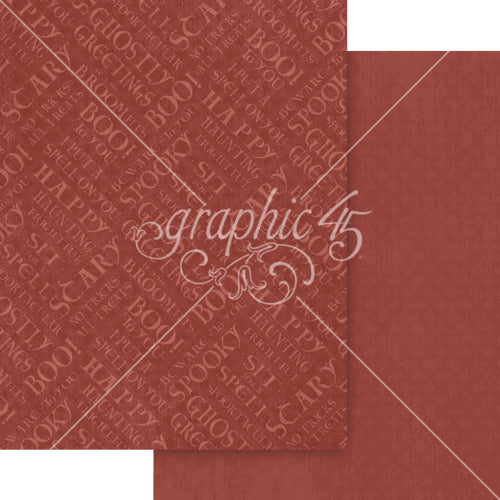 Graphic 45 - Ghostly Greetings - 8.5 X 11 Patterns And Solids Paper Pack