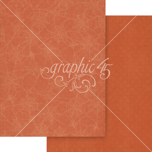 Graphic 45 - Ghostly Greetings - 8.5 X 11 Patterns And Solids Paper Pack