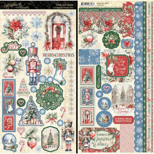 Graphic 45 - Deck The Halls - Cardstock Stickers