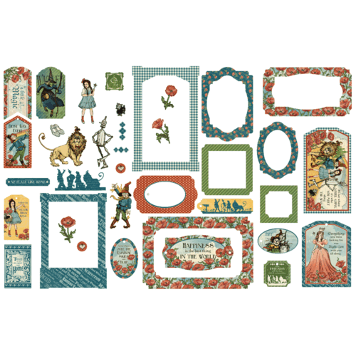 Graphic 45 - Wonder Of Oz - Ephemera - Tags And Frames
