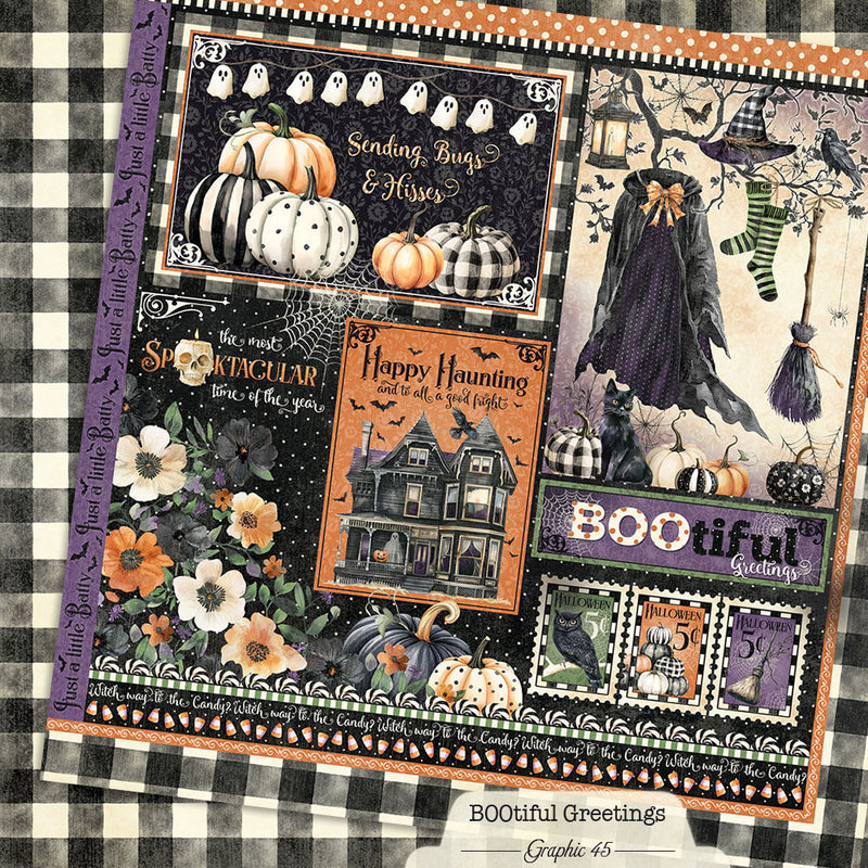 Graphic 45 - BOOtiful Greetings - 12 x 12 Double Sided Paper - Signature Cut-Apart