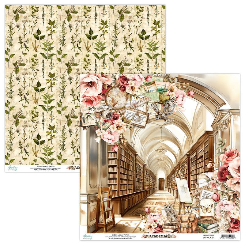 Mintay Papers - Academia Collection - 12 x 12 Double Sided Paper - 01