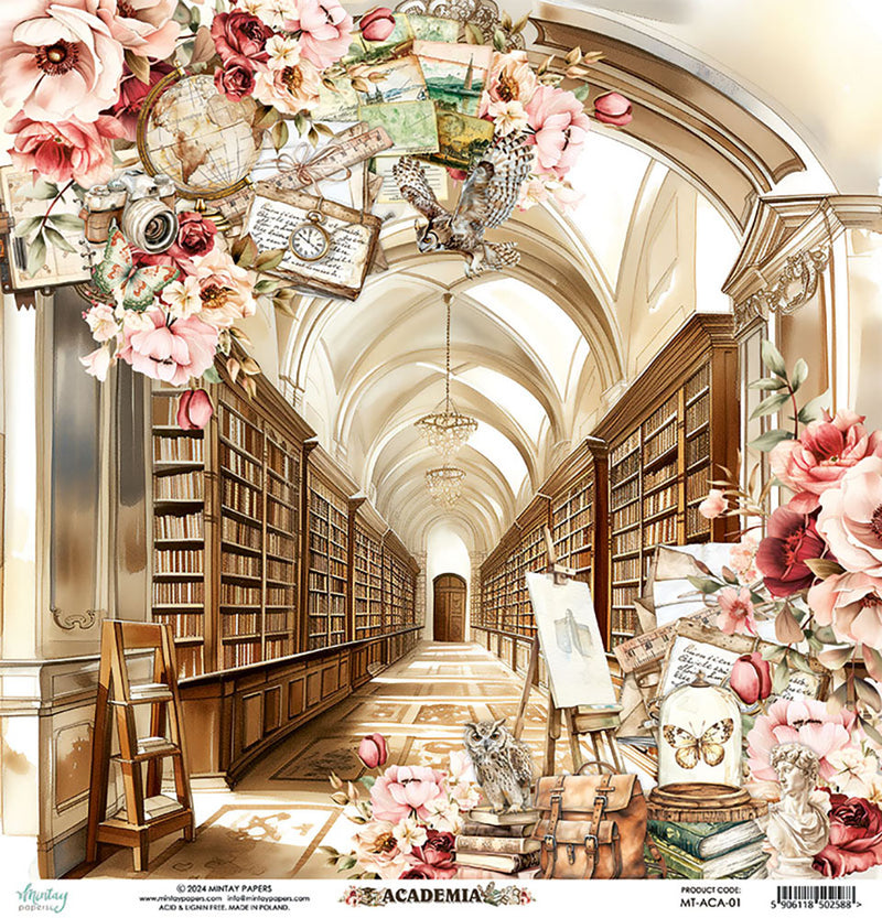 Mintay Papers - Academia Collection - 12 x 12 Double Sided Paper - 01