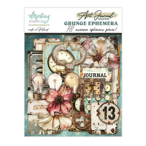 Mintay Papers - Art Journal Ephemera Pack - Grunge