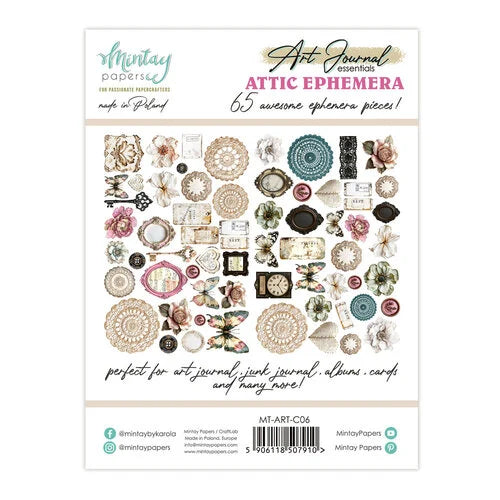 Mintay Papers - Art Journal Ephemera Pack - Attic
