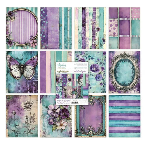 Mintay Papers - 6 x 8 Art Journal Paper Pad - Violet Whispers