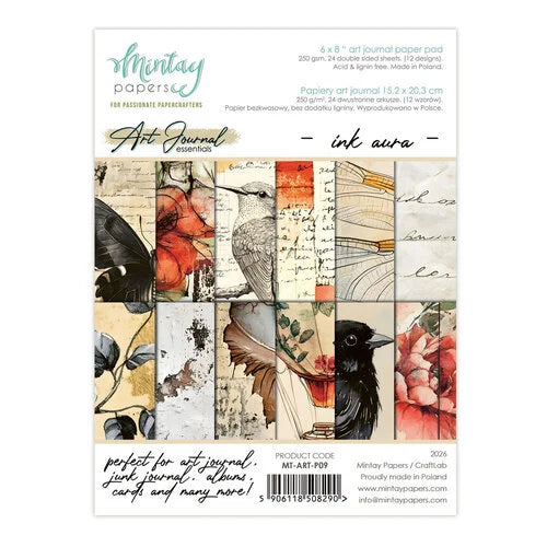 Mintay Papers - 6 x 8 Art Journal Paper Pad - Ink Aura