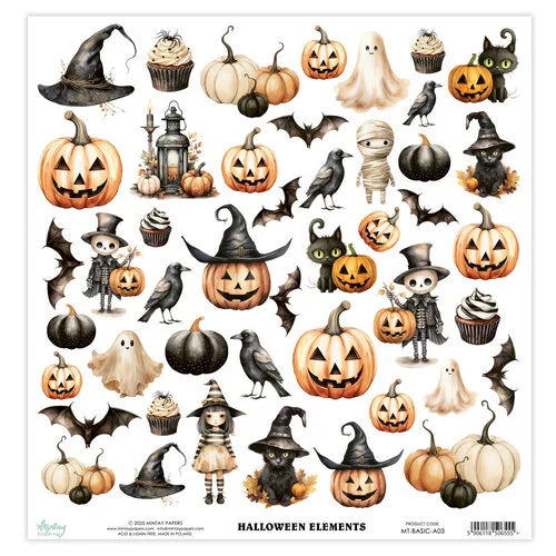 Mintay Papers - 12 x 12 Single Sided Paper - Elements - Halloween