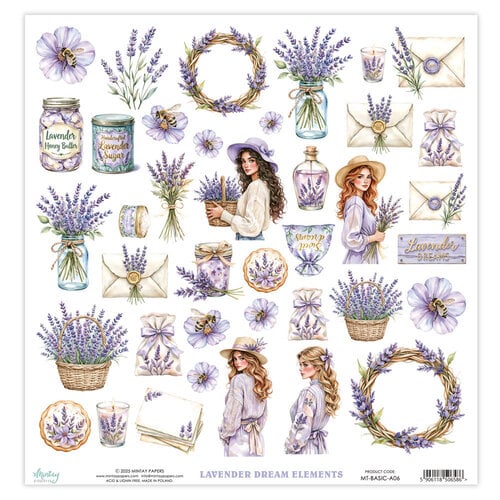 Mintay Papers - 12 x 12 Single Sided Paper - Elements - Lavender Dream