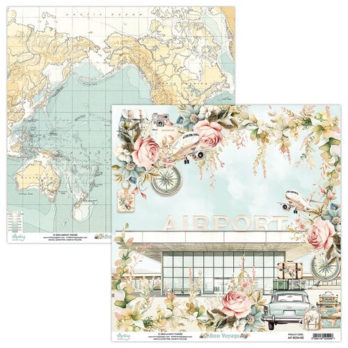 Mintay Papers - Bon Voyage Collection - 12 x 12 Double Sided Paper - 03