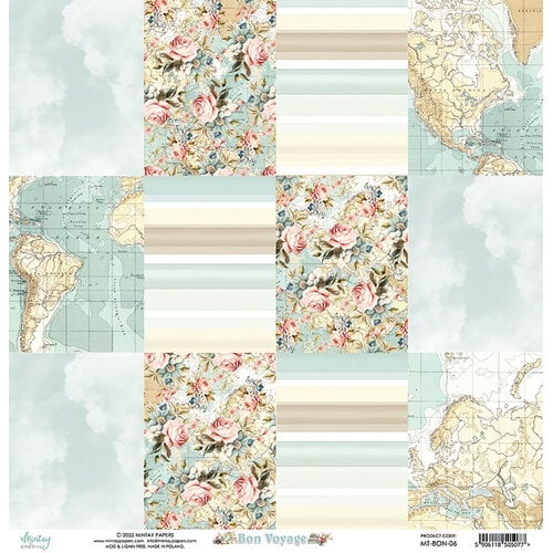 Mintay Papers - Bon Voyage Collection - 12 x 12 Double Sided Paper - 06