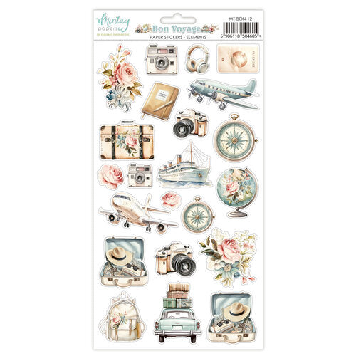 Mintay Papers - Bon Voyage Collection - 6 x 12 Stickers - Elements